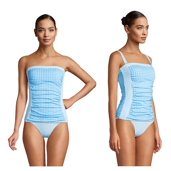 Lands end Bandeau Tankini Top Swimsuit - Picture 4 of 4